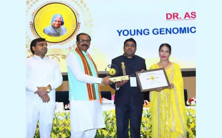 युवा जीनोमिक साइंटिस्ट डॉ. सी. पी. असीब को  डॉ. ए. पी. जे.अब्दुल कलाम इंस्पिरेशन अवार्ड