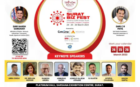 BNI द्वारा ट्रायम रियल्टी द्वारा प्रस्तुत सबसे बड़ा बिजनेस फेस्टिवल ‘द सूरत बिज़ फेस्ट’ का आयोजन