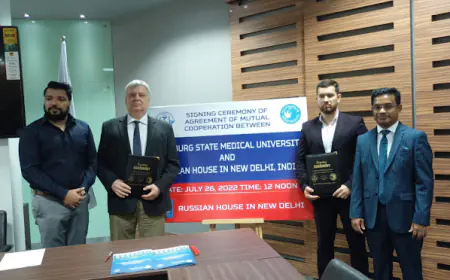 रूस की ऑरेनबर्ग स्टेट मेडिकल यूनिवर्सिटी ने नई दिल्ली में रशियन हाउस के साथ सहयोग के समझौते पर हस्ताक्षर किया
