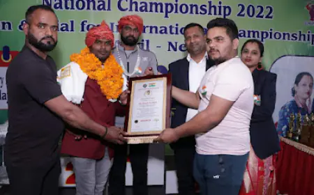भारतीय शक्ति खेल संघ द्वारा कोटा के पवन प्रभाती का सम्मान