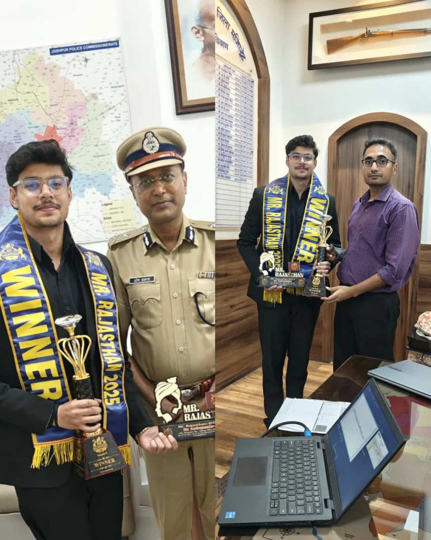 रघुवीर बिश्नोई बने मिस्टर राजस्थान 2025, डिप्टी कलेक्टर और पुलिस कमिश्नर से की खास मुलाकात